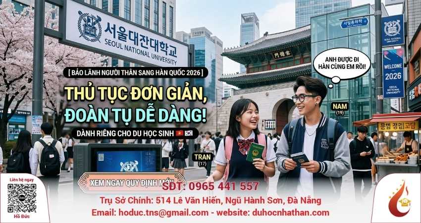 Bảo lãnh người thân sang Hàn Quốc 2026