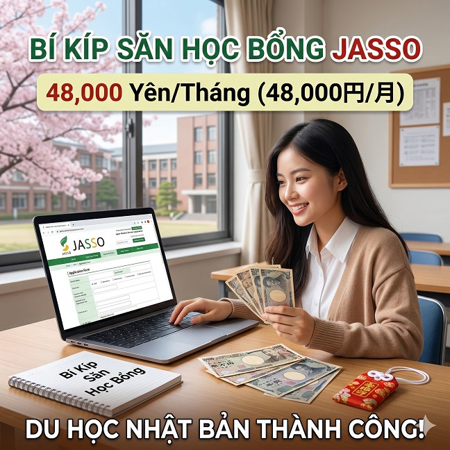 Bí Kíp Săn Học Bổng JASSO Trị Giá 48,000 Yên/Tháng
