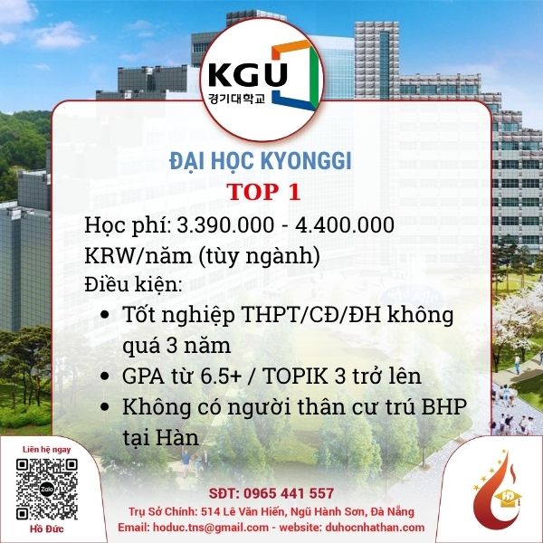 Trường Đại học Kyonggi – 경기대학교 | Tuyển sinh Năm 2026