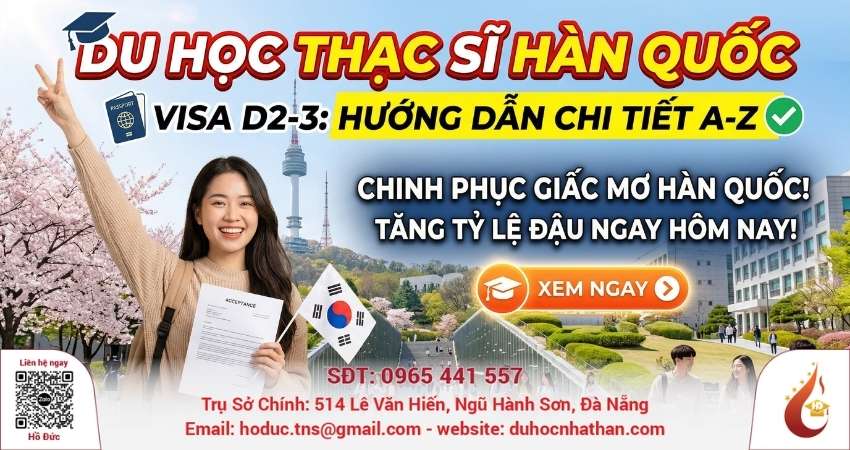 Du học thạc sĩ Hàn Quốc Visa D2-3: Hướng dẫn chi tiết