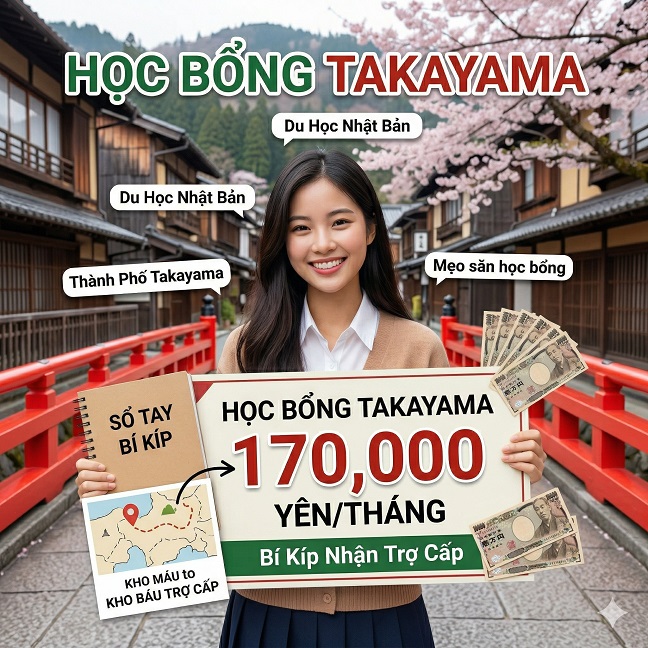Học Bổng Takayama: Bí Kíp Nhận Trợ Cấp Tới 170,000 Yên