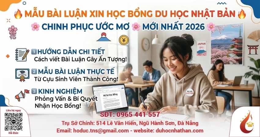 Mẫu bài luận xin học Bổng du học Nhật Bản – Mới Nhất 2026