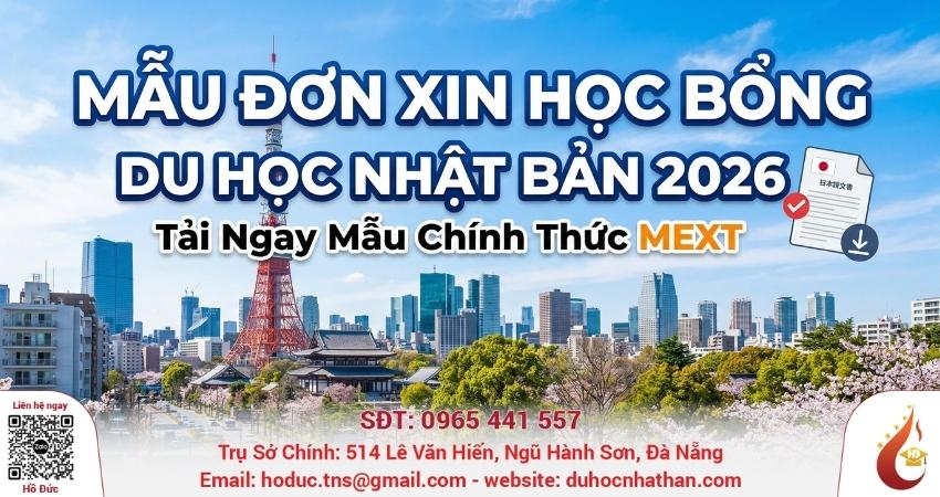 Mẫu Đơn Xin Học Bổng Du Học Nhật Bản 2026
