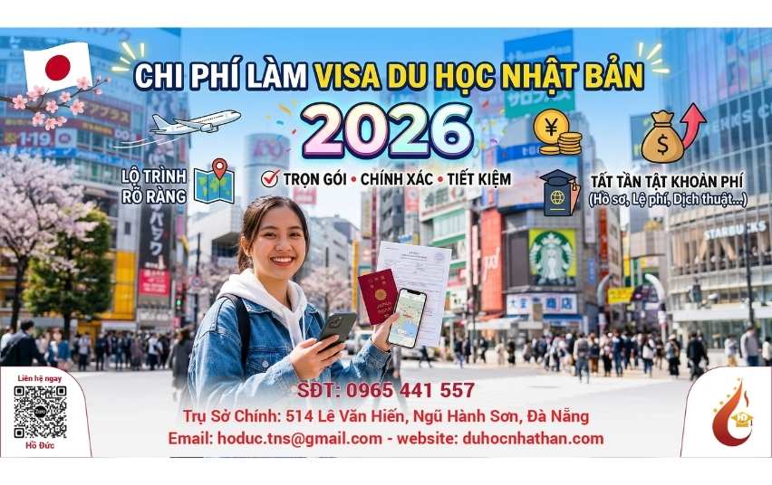Chi phí làm visa du học Nhật Bản 2026