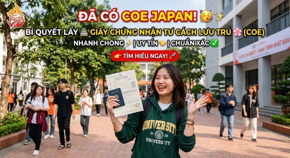 COE giấy chứng nhận tư cách lưu trú Nhật Bản