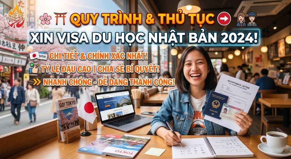 quy trình thủ tục xin visa du học Nhật Bản