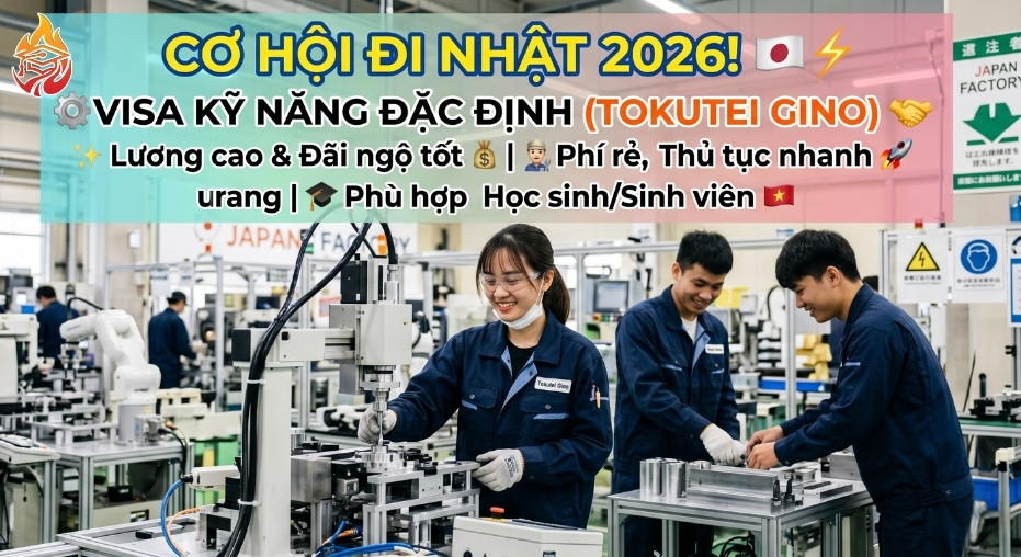 visa kỹ năng đặc định Tokutei Gino 2026