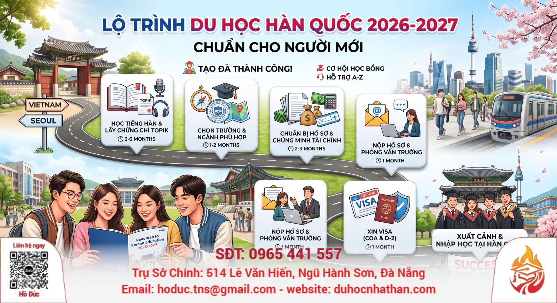 Lộ trình du học hàn quốc năm 2026 - 2027