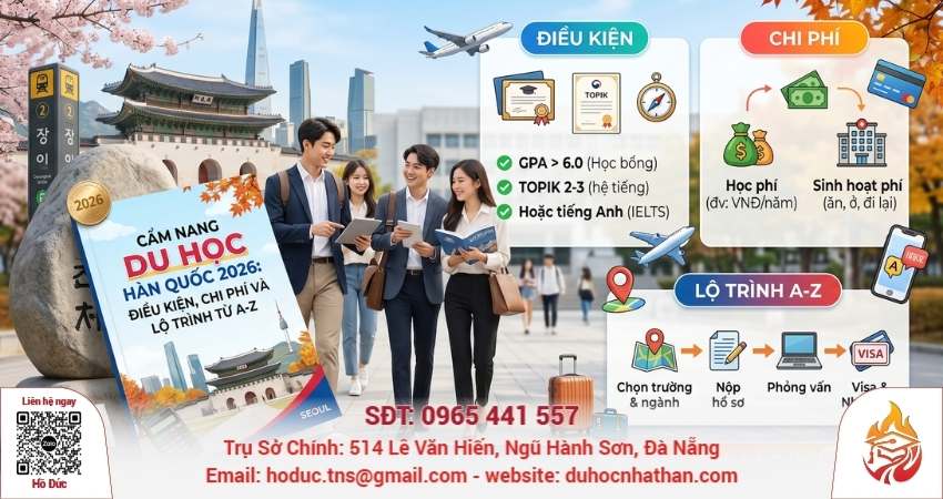Cẩm nang du học Hàn Quốc 2026: Điều kiện, chi phí và lộ trình từ A-Z