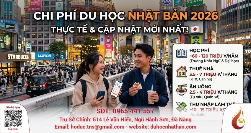 Chi phí du học Nhật Bản 2026