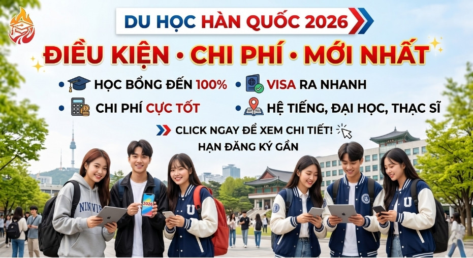 du học Hàn Quốc 2026 điều kiện chi phí mới nhất