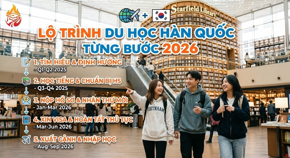 lộ trình du học Hàn Quốc từng bước 2026