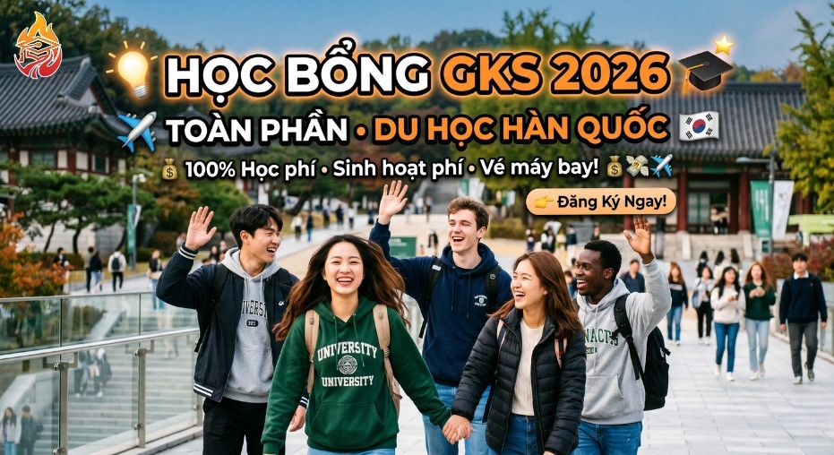 học bổng GKS du học Hàn Quốc 2026 toàn phần