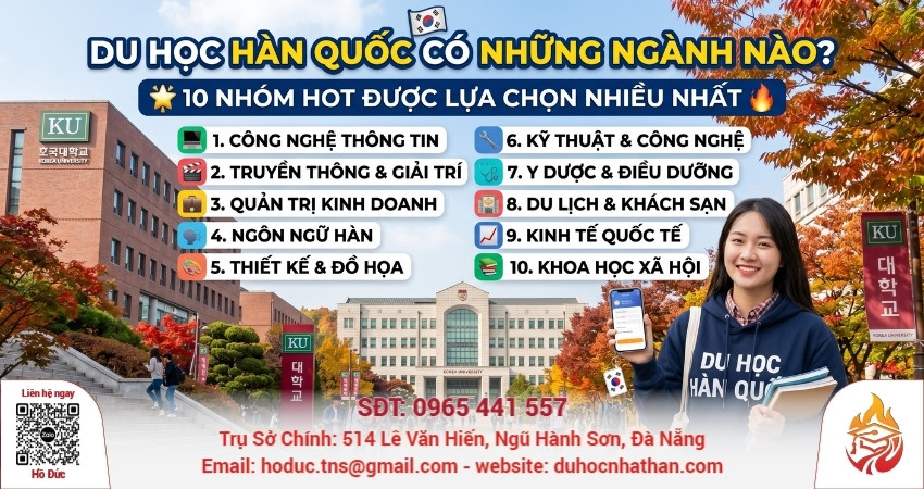 Du Học Hàn Quốc Có Những Ngành Nào? 10 Nhóm Hot