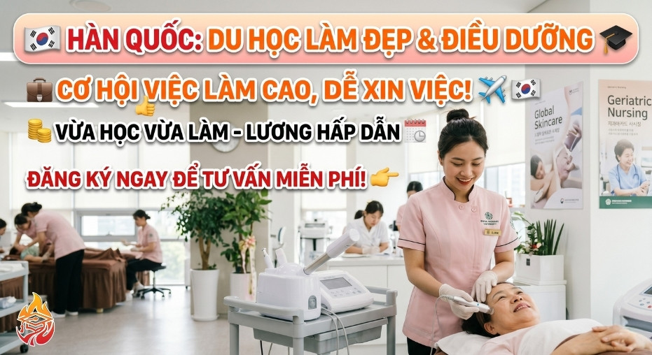Du học Hàn Quốc ngành điều dưỡng và làm đẹp nữ dễ xin việc