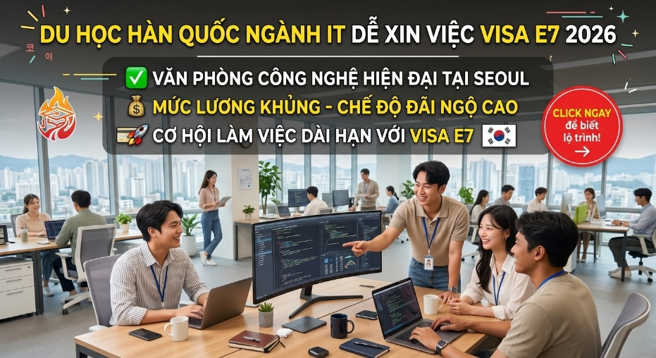 Ngành công nghệ thông tin du học Hàn Quốc lương cao