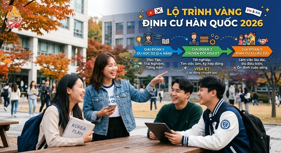 lộ trình visa D2 đến định cư F5