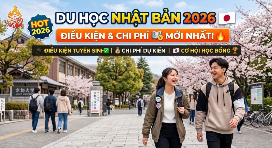 du học Nhật Bản 2026 điều kiện chi phí mới nhất