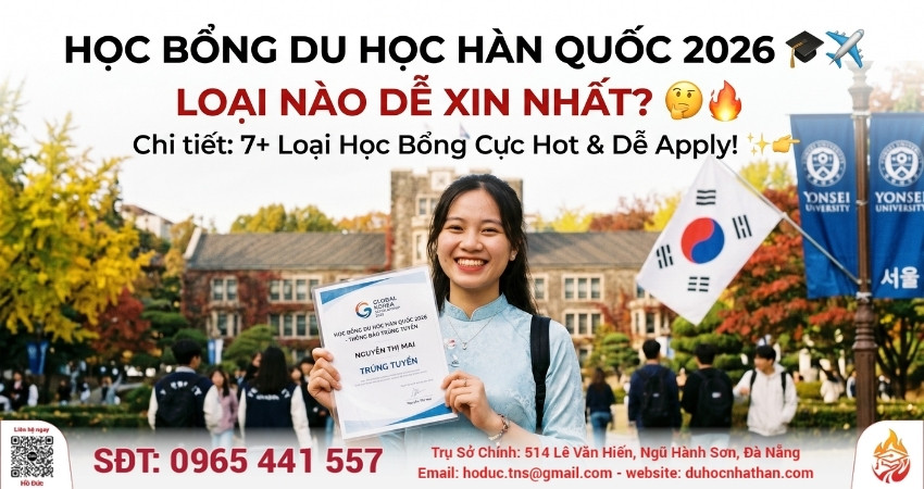 Học Bổng Du Học Hàn Quốc 2026: Loại Nào Dễ Xin Nhất?