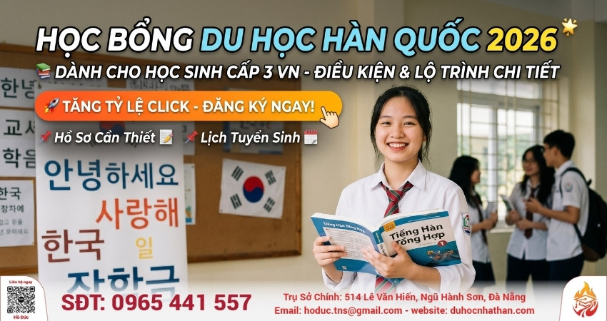 Học Bổng Du Học Hàn Quốc Cho Học Sinh Cấp 3 năm 2026: Có Không?