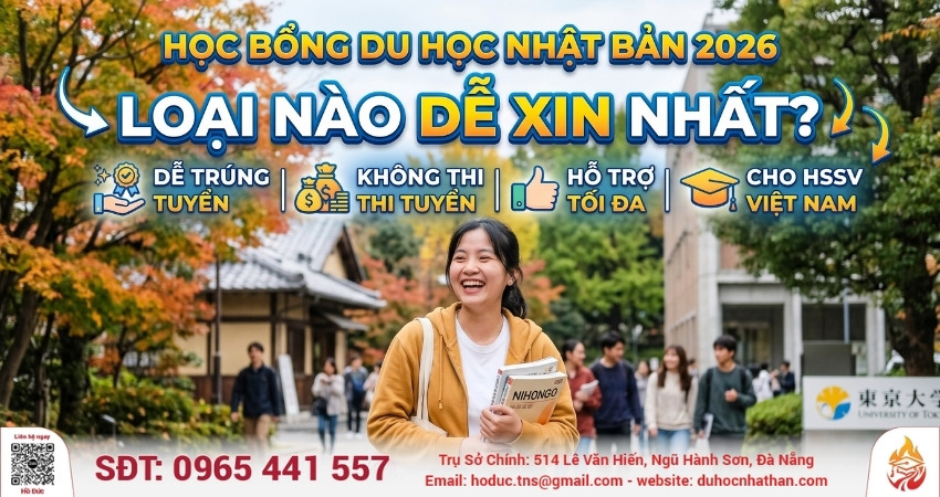 Học Bổng Du Học Nhật Bản 2026: Loại Nào Dễ Xin Nhất?