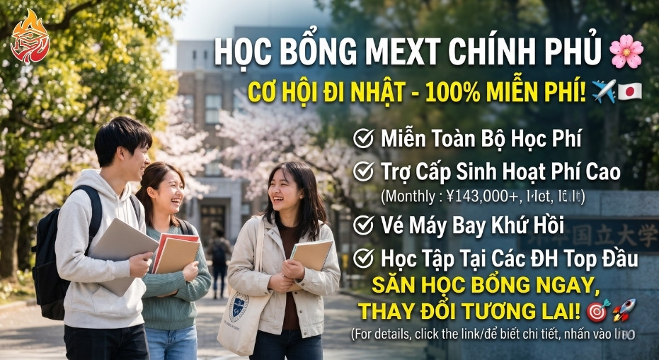 Học Bổng MEXT Chính Phủ - Du học Nhật Bản