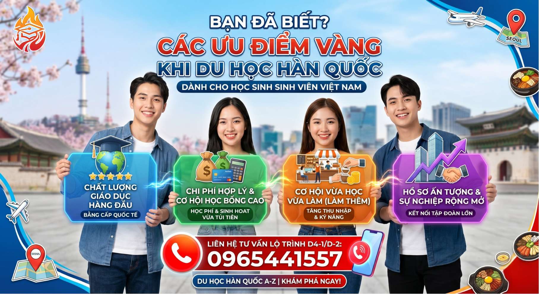 Những ưu điểm khi đi du học Hàn Quốc năm 2026