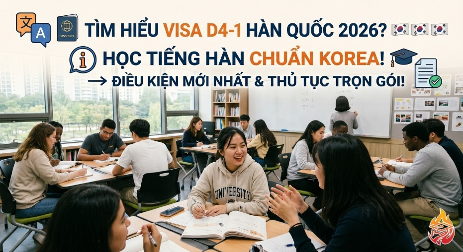 visa D4-1 Hàn Quốc là gì học tiếng Hàn điều kiện 2026