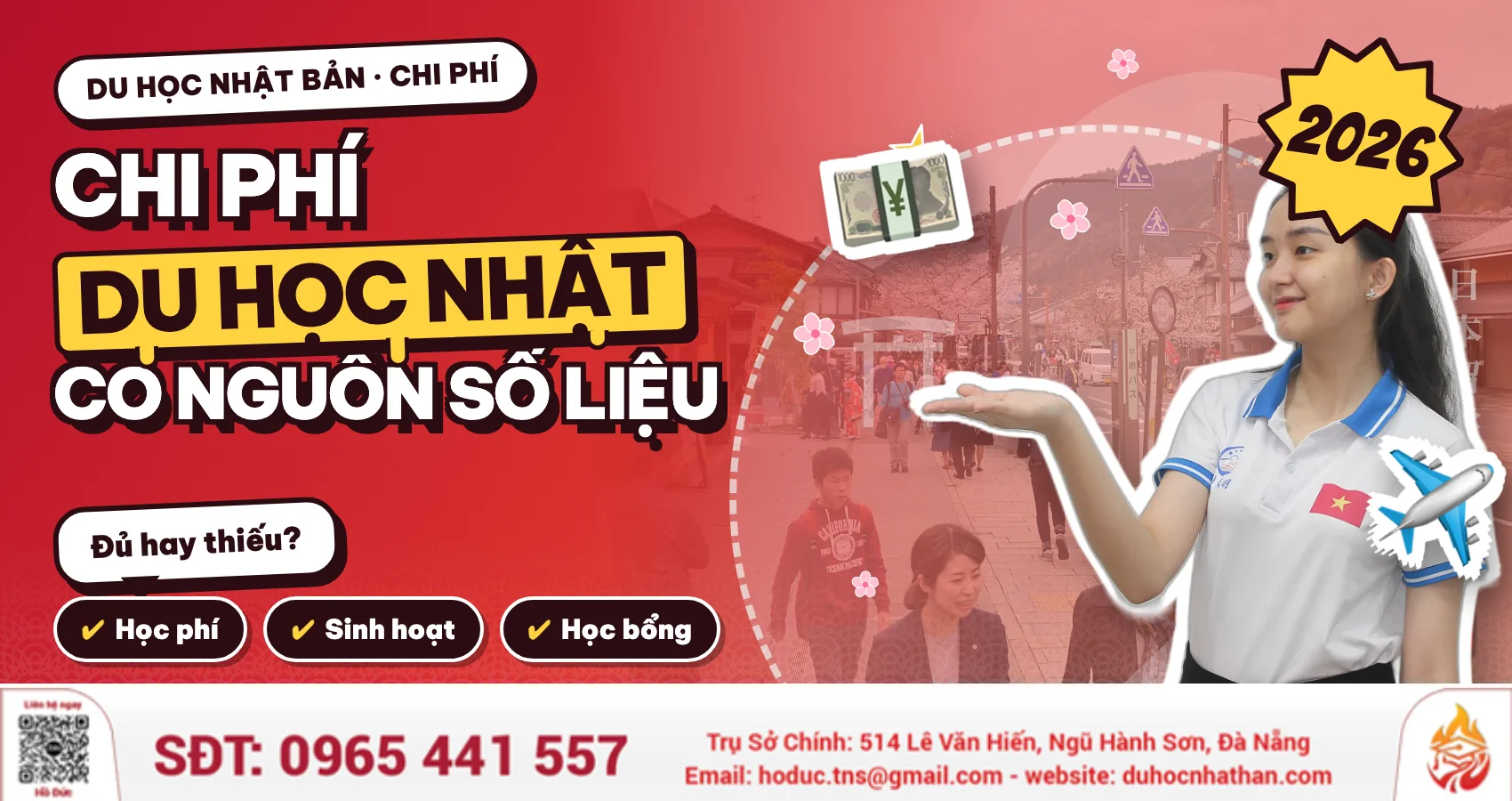 Chi Phí Du Học Nhật Bản 2026: Học Phí, Sinh Hoạt Phí, Học Bổng