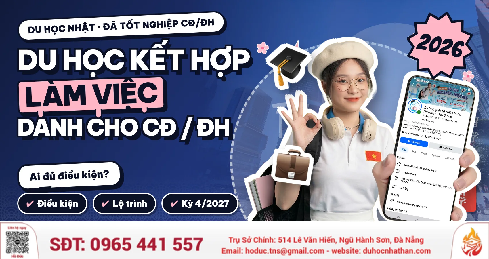 Du Học Nhật Kết Hợp Làm Việc Cho Người Đã Tốt Nghiệp CĐ, ĐH