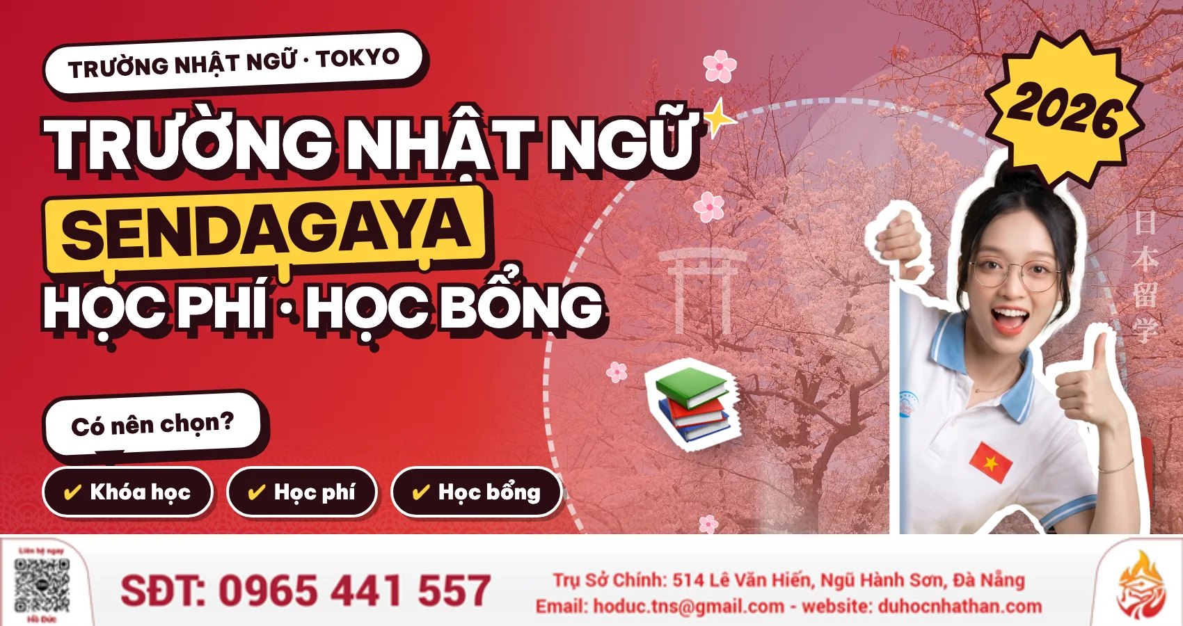 Trường Nhật ngữ Sendagaya: Chi tiết học phí và học bổng 2026