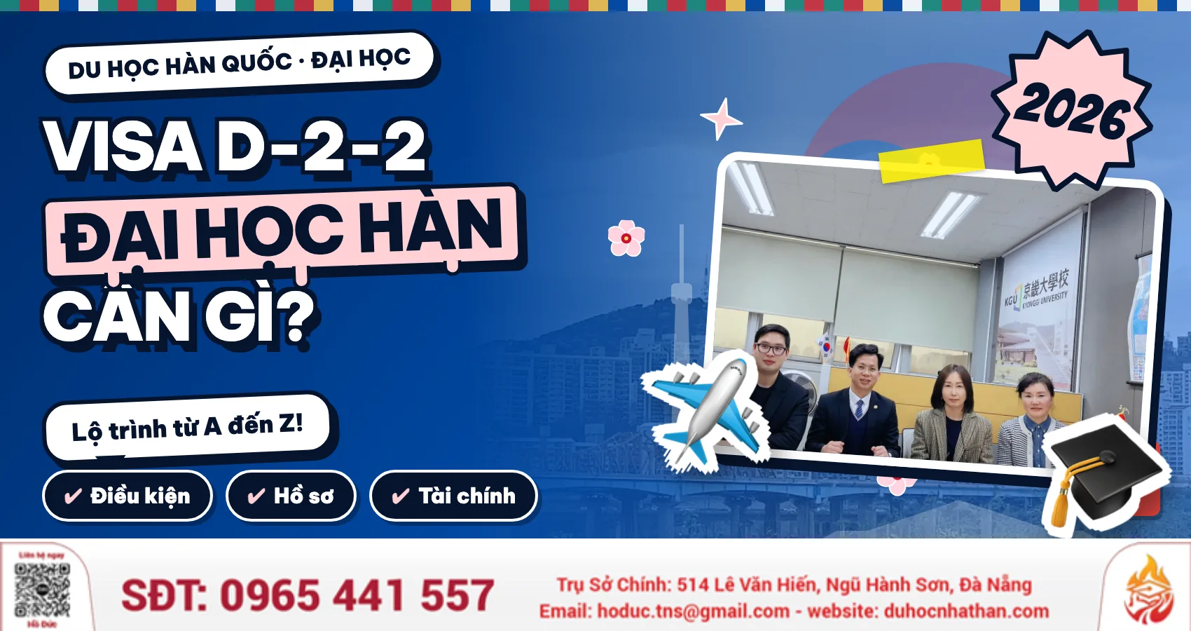 Visa D-2-2 Du Học Đại Học Hàn Quốc 2026: Điều Kiện, Hồ Sơ