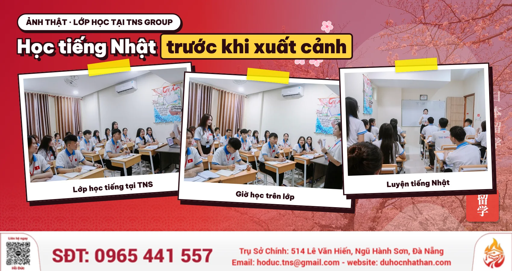 Lớp học tiếng Nhật của học viên TNS GROUP tại Đà Nẵng trước khi lên trường Senmon
