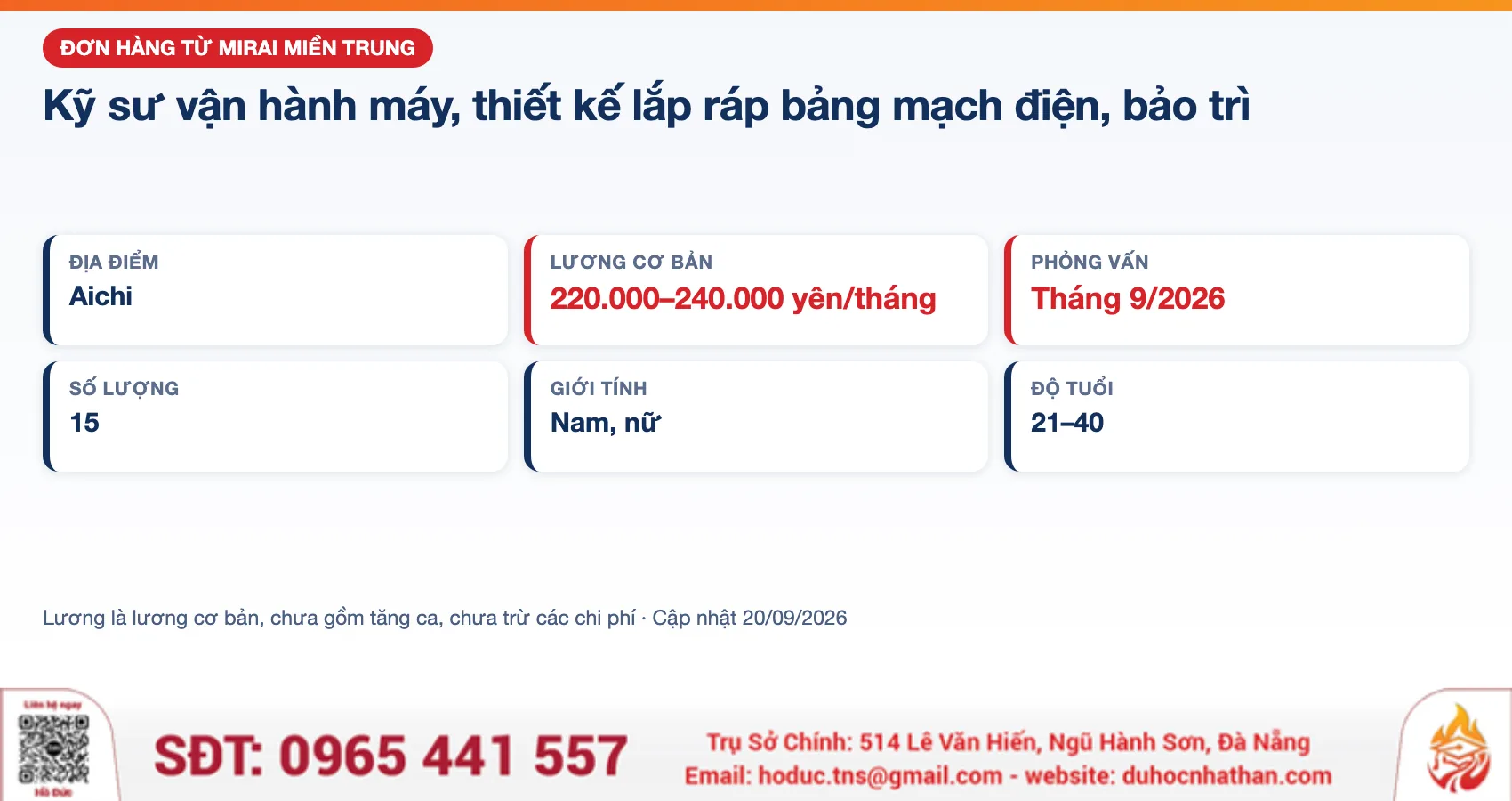 Thẻ thông tin đơn hàng KS điện tử, lắp ráp bảng mạch, bảo trì từ Mirai Miền Trung
