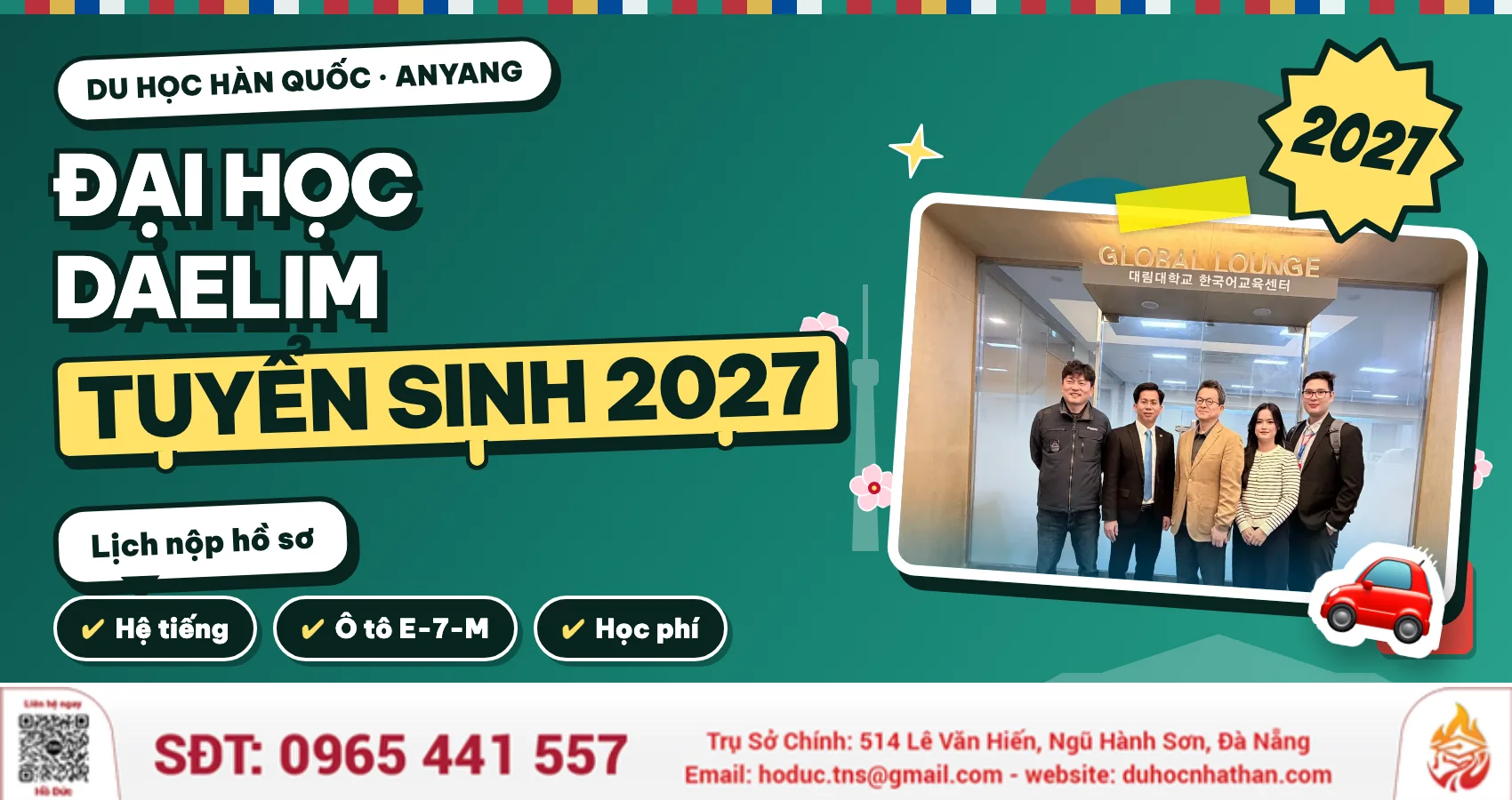 Đại Học Daelim Hàn Quốc 2027: Học Phí, Tuyển Sinh, Hồ Sơ