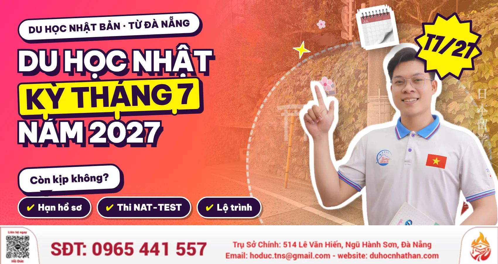 Du Học Nhật Kỳ Tháng 7/2027 Từ Đà Nẵng: Hạn Hồ Sơ, Lộ Trình