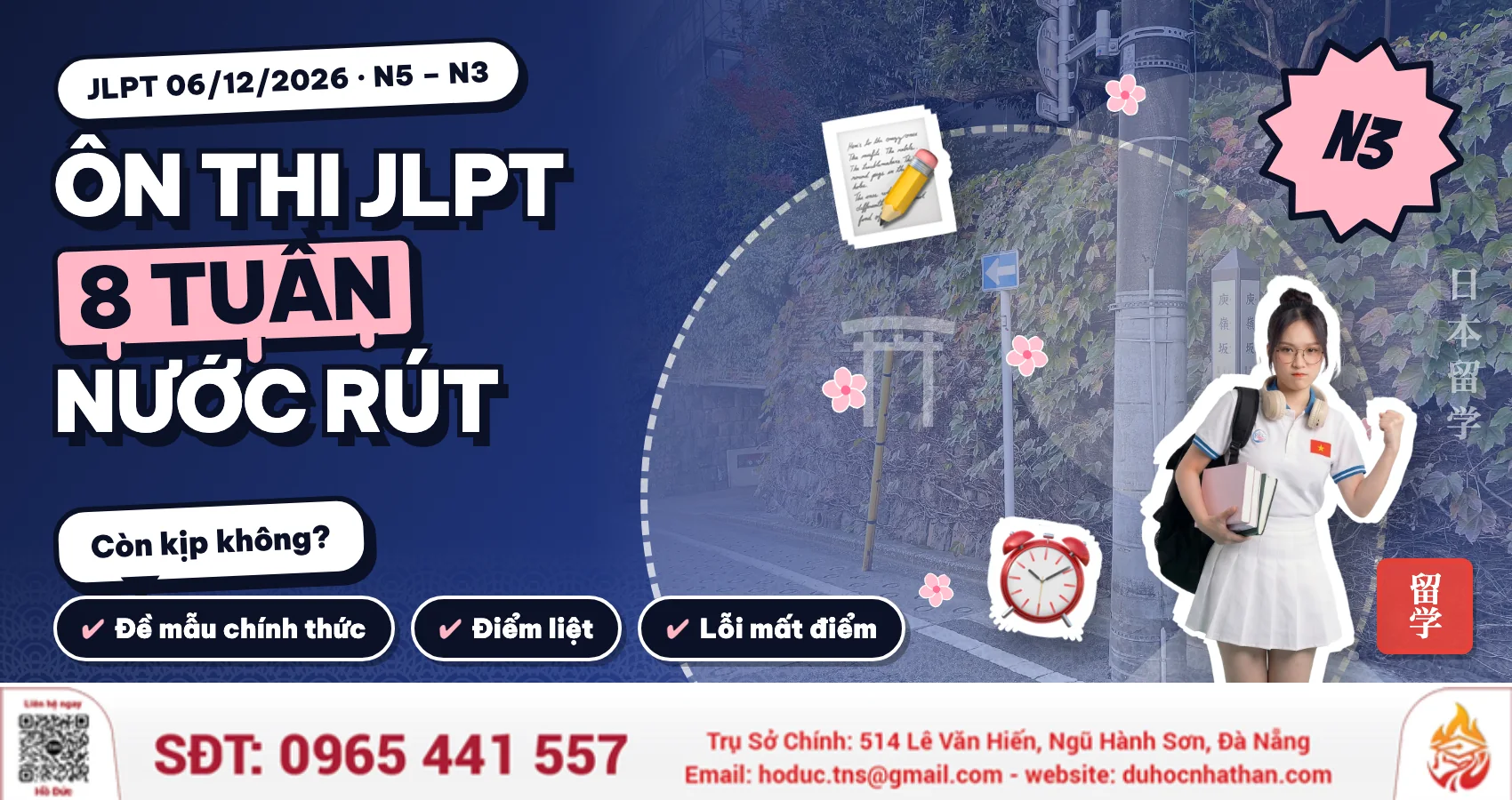 Ôn Thi JLPT Tháng 12/2026: Kế Hoạch 8 Tuần Cho N5–N3