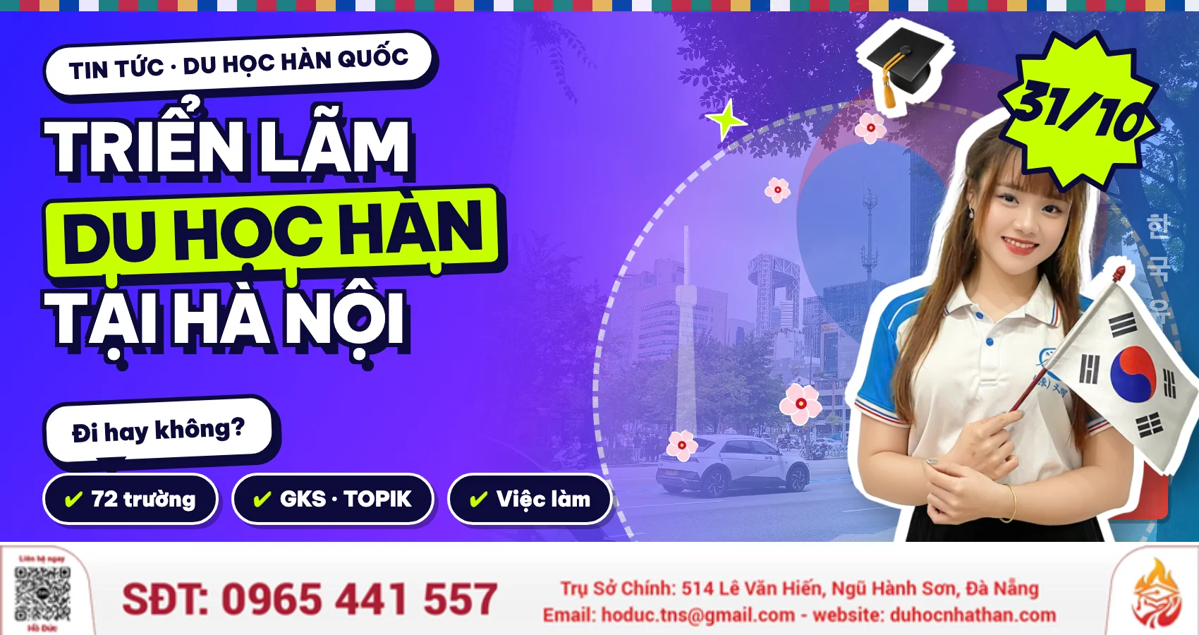 Triển Lãm Du Học Hàn Quốc 2026 Hà Nội: 72 Trường, 31/10